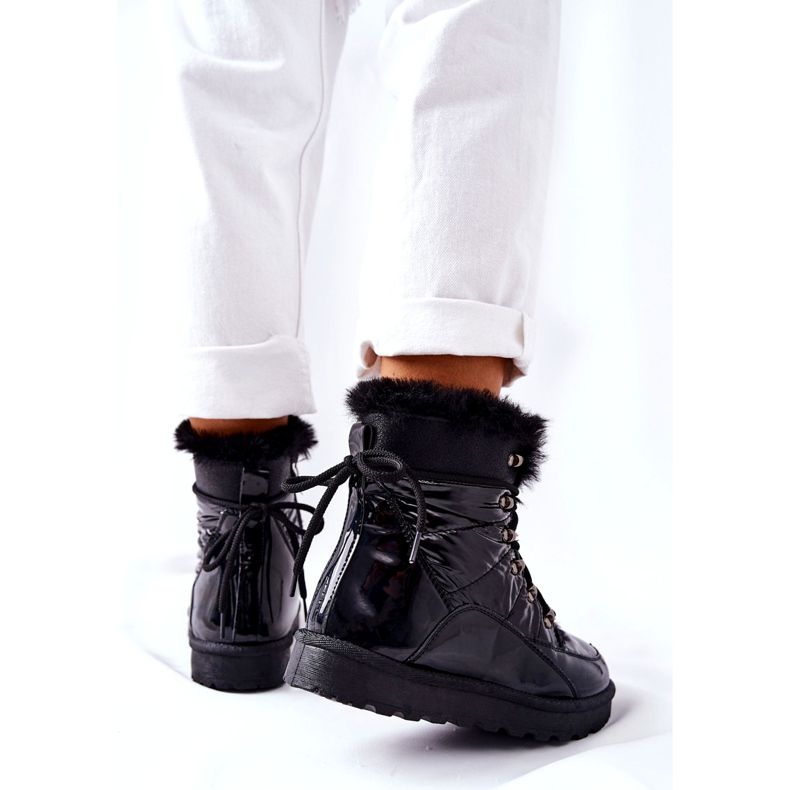 POTOCKI Bottes de neige hautes isolées en fourrure Noir Atchoum le noir 6