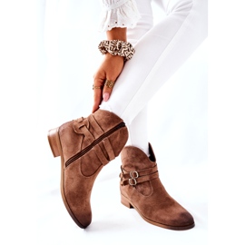 Vinceza Bottes Chaudes En Daim Femme Beige Castlerock brun 3