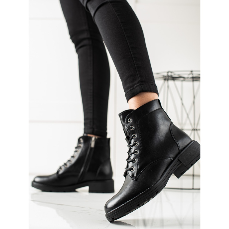 W. Potocki Trappeurs noirs en cuir Eco Potocki 1