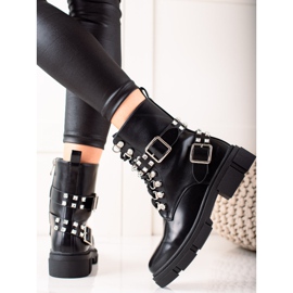 TRENDI Travailleurs élégants avec des strass noir 1