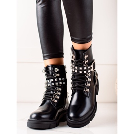 TRENDI Travailleurs élégants avec des strass noir 2