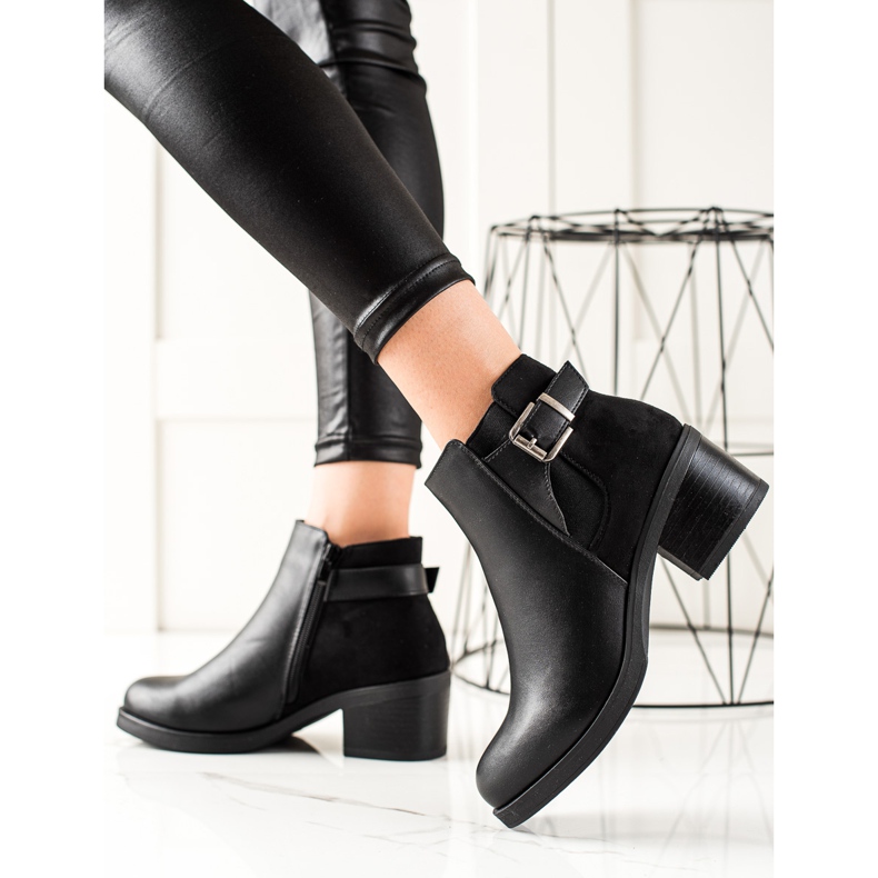 Anesia Paris Bottes décontractées à talons bas le noir 2