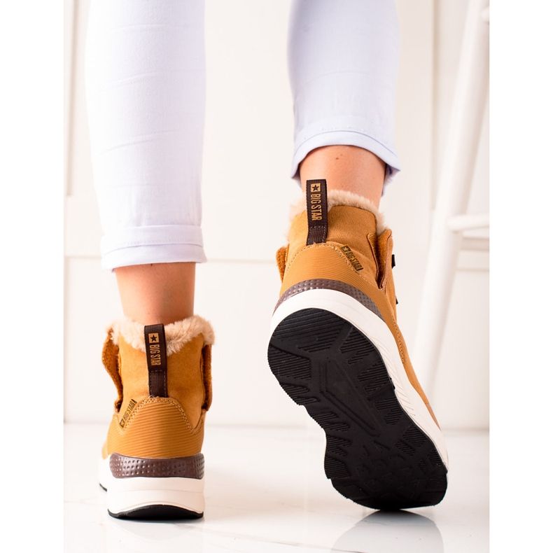 Bottes de neige pour femmes Big Star II274262 brun jaune 1