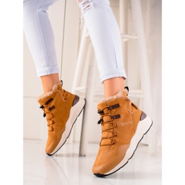 Bottes de neige pour femmes Big Star II274262 brun jaune 3