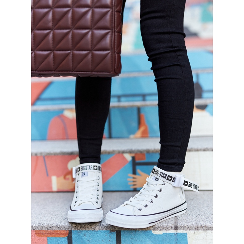 Baskets Hautes Isolées Big Star GG274027 Blanc blanche 1 Baskets Hautes Isolées Big Star GG274027 Blanc blanche 1