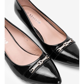 Escarpins noirs sur un talon bas Candy le noir 1