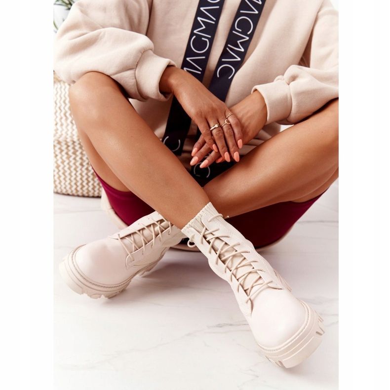 PS1 Bottes Femme Travailleurs Beige Megan 3