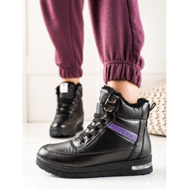 TRENDI Bottes de neige Avec Glitter Supermo le noir 1