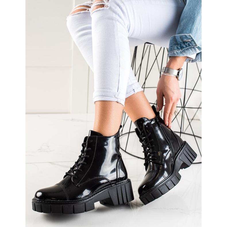 Goodin Bottes de trappeur classiques sur la plate-forme le noir 2