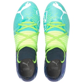 Chaussures de football Puma Futura Z 1.2 Fg Ag M 106476 03 bleu marine, multicolore vert 1 Chaussures de football Puma Futura Z 1.2 Fg Ag M 106476 03 bleu marine, multicolore vert 1