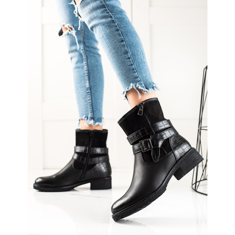 Super Mode Travailleurs classiques noirs avec boucle le noir 1