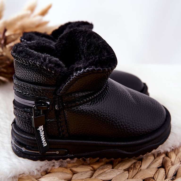 PA1 Bottes de neige noires Frosty pour enfants ['le noir'] le noir 2