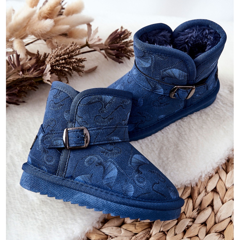 Bottes de Neige Enfant Fourrure Bleu Marine Kawai 2 Bottes de Neige Enfant Fourrure Bleu Marine Kawai 2