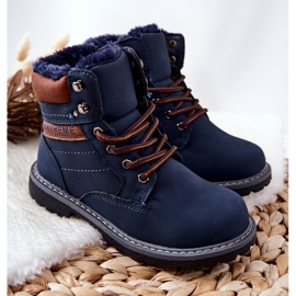 PA1 Warm Trappers Enfant Bleu Marine Graves brun 1