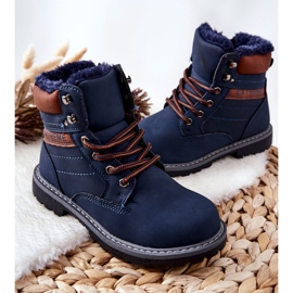 PA1 Warm Trappers Enfant Bleu Marine Graves brun 2