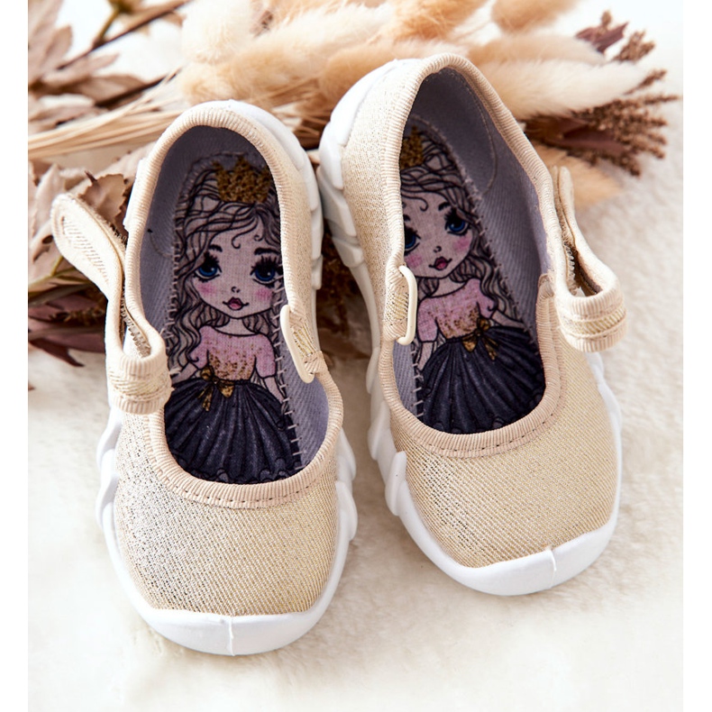 BEFADO S.A. Pantoufles Ballerines Inblu Shiny 109P224 Or 1