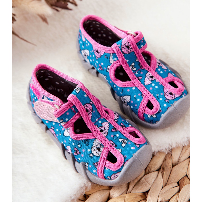 BEFADO S.A. Chaussons Inblu Avec Velcro 190P100 Bleu-Rose 1 BEFADO S.A. Chaussons Inblu Avec Velcro 190P100 Bleu-Rose 1