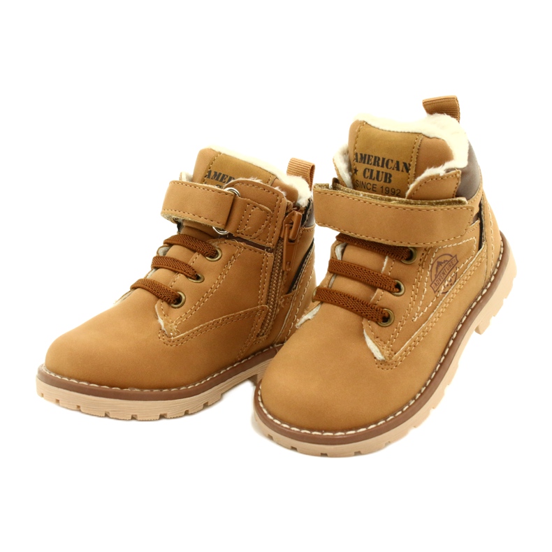 Velcro Ouvriers American Club GC28 / 21 Chameau beige jaune 3