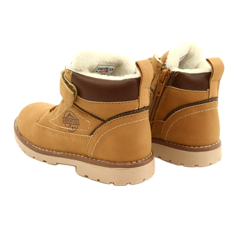 Ouvriers isolés avec fourrure American Club GC29 / 21 Camel beige brun jaune 4