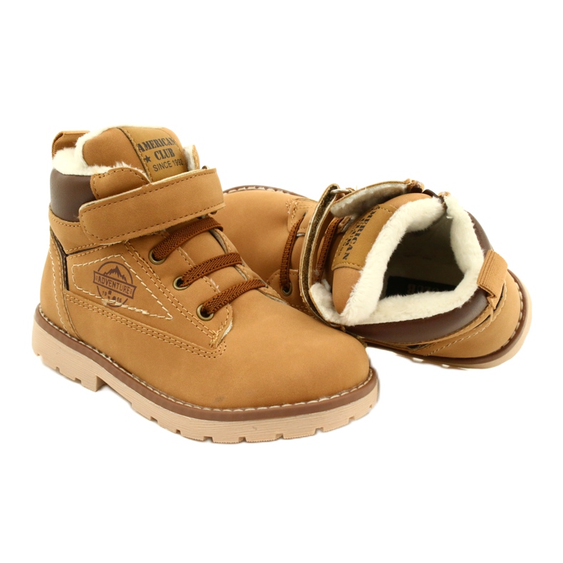 Ouvriers isolés avec fourrure American Club GC29 / 21 Camel beige brun jaune 5