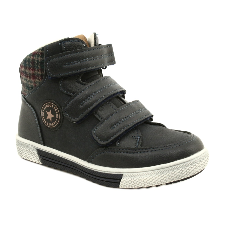 American Club Chaussures De Sport Hautes Avec Fourrure Américaine GC19 / 21 Bleu Marine 1