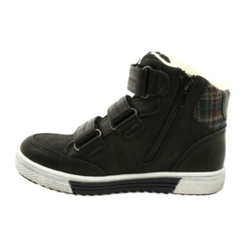 American Club Chaussures De Sport Hautes Avec Fourrure Américaine GC19 / 21 Noir 2