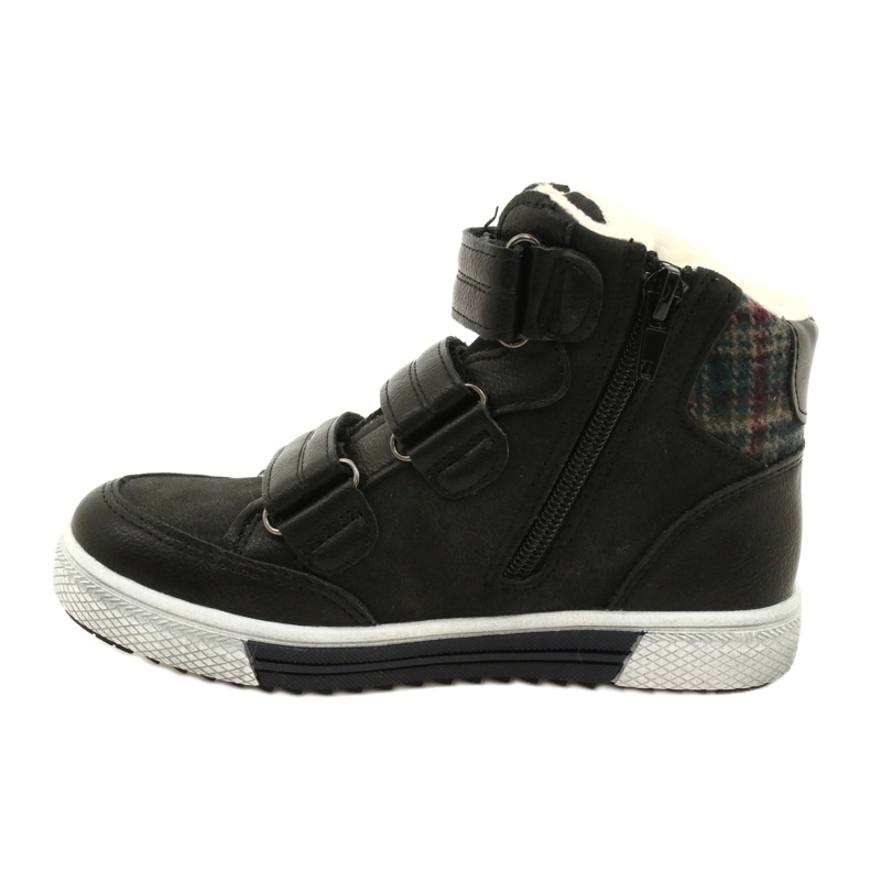 American Club Chaussures De Sport Hautes Avec Fourrure Américaine GC19 / 21 Noir 2