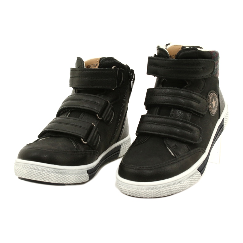 American Club Chaussures De Sport Hautes Avec Fourrure Américaine GC19 / 21 Noir 3