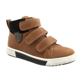 Chaussures de sport isolées avec fourrure American Club GC24 / 21 DK.Camel brun 1
