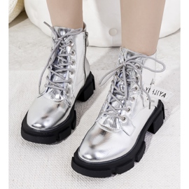 Bottines Turner polies argentées 1