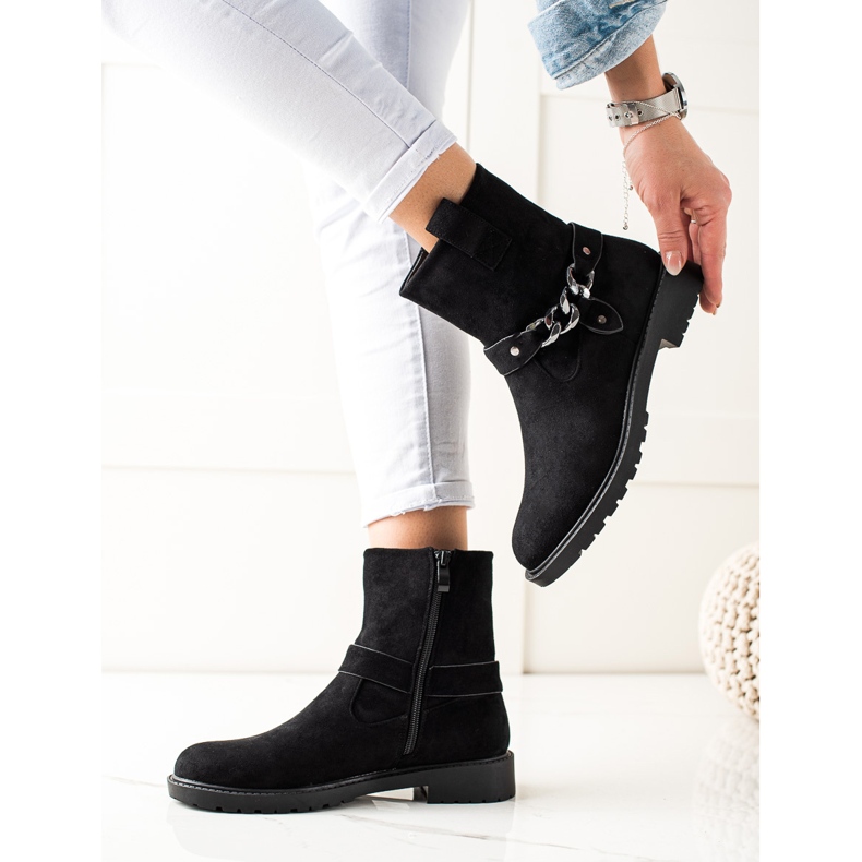 Ouvriers en daim classiques le noir 1