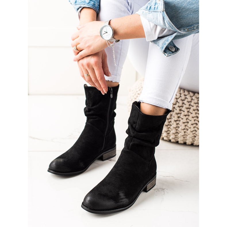 Evento Bottes de cowboy en daim le noir 1