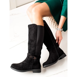 TRENDI Bottes décontractées avec boucle le noir 3