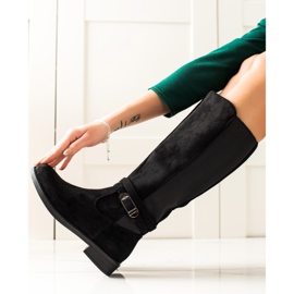 TRENDI Bottes décontractées avec boucle le noir 2