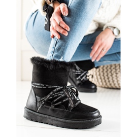 W. Potocki Bottes de neige noires Potocki le noir 3