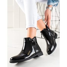 TRENDI Boots laquées classiques noir 2