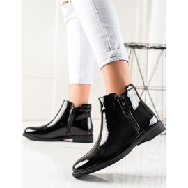 TRENDI Boots laquées classiques le noir 3