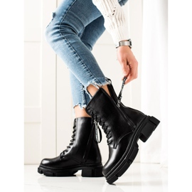 Bona Bottes noires avec fermeture éclair décorative le noir 1 Bona Bottes noires avec fermeture éclair décorative le noir 1