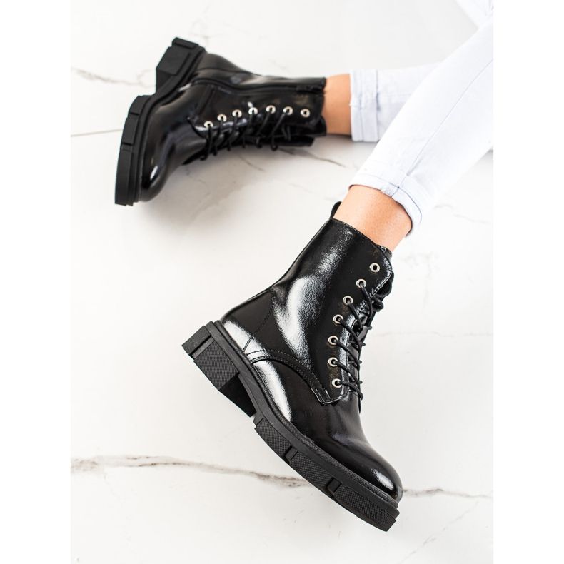 Bottines à lacets de Sergio Leone noir 1