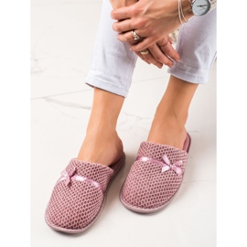 TRENDI Chaussons Roses Avec Un Noeud 1 TRENDI Chaussons Roses Avec Un Noeud 1