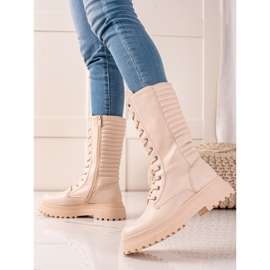 Seastar Bottes en cuir écologique beige 2
