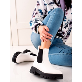 Seastar Bottes Chelsea à la mode sur la plate-forme blanc 1