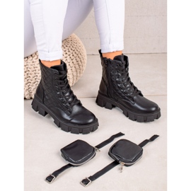 Best Shoes Trappeurs matelassés avec poche noir 1