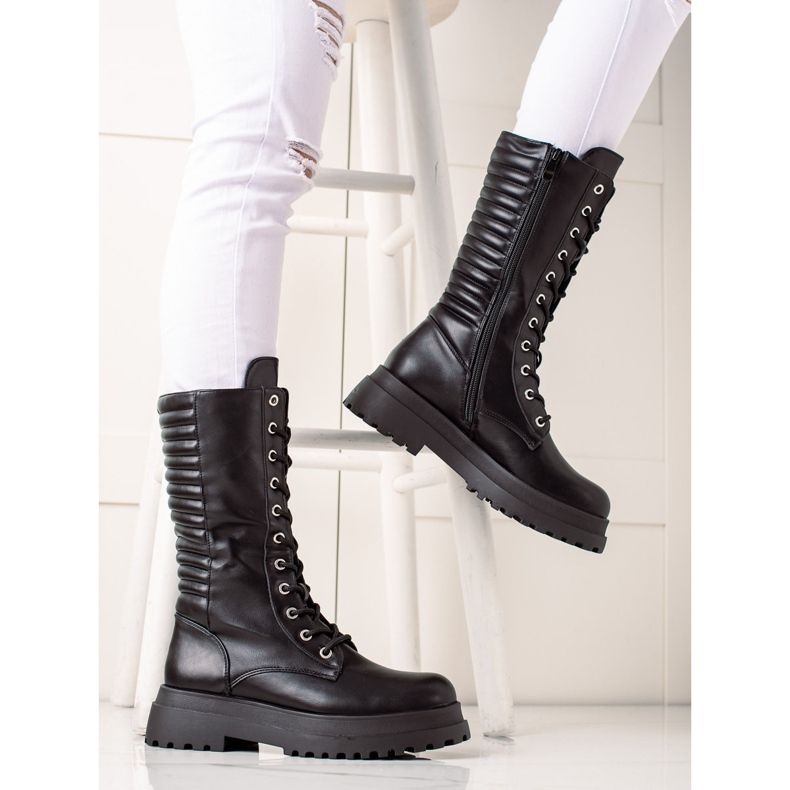 Seastar Bottes noires avec cuir écologique 1