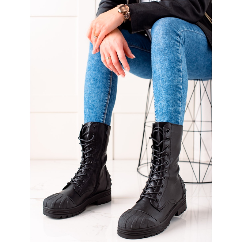 Seastar Bottes hautes à lacets noir 2