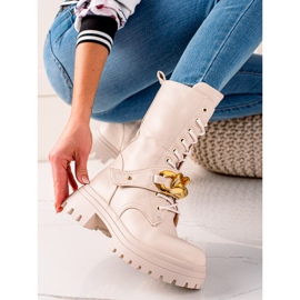Seastar Bottes Trapery Haute Couture beige doré 1