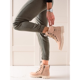 Goodin Sports trappeurs roses beige 1