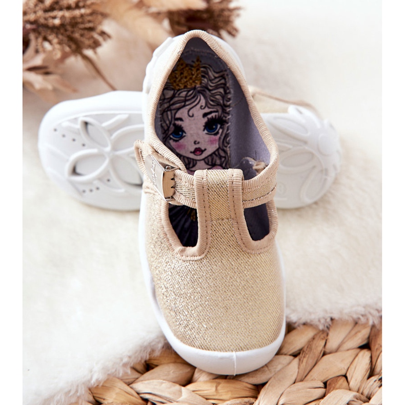 BEFADO S.A. Chaussons Ballerines Befado Brillant 115X003 Doré 1