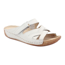 Chaussures femme en cuir Gregors 647 blanc blanche 1 Chaussures femme en cuir Gregors 647 blanc blanche 1