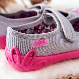 BEFADO S.A. Chaussons Befado Licornes 114X464 Gris-Rose 2